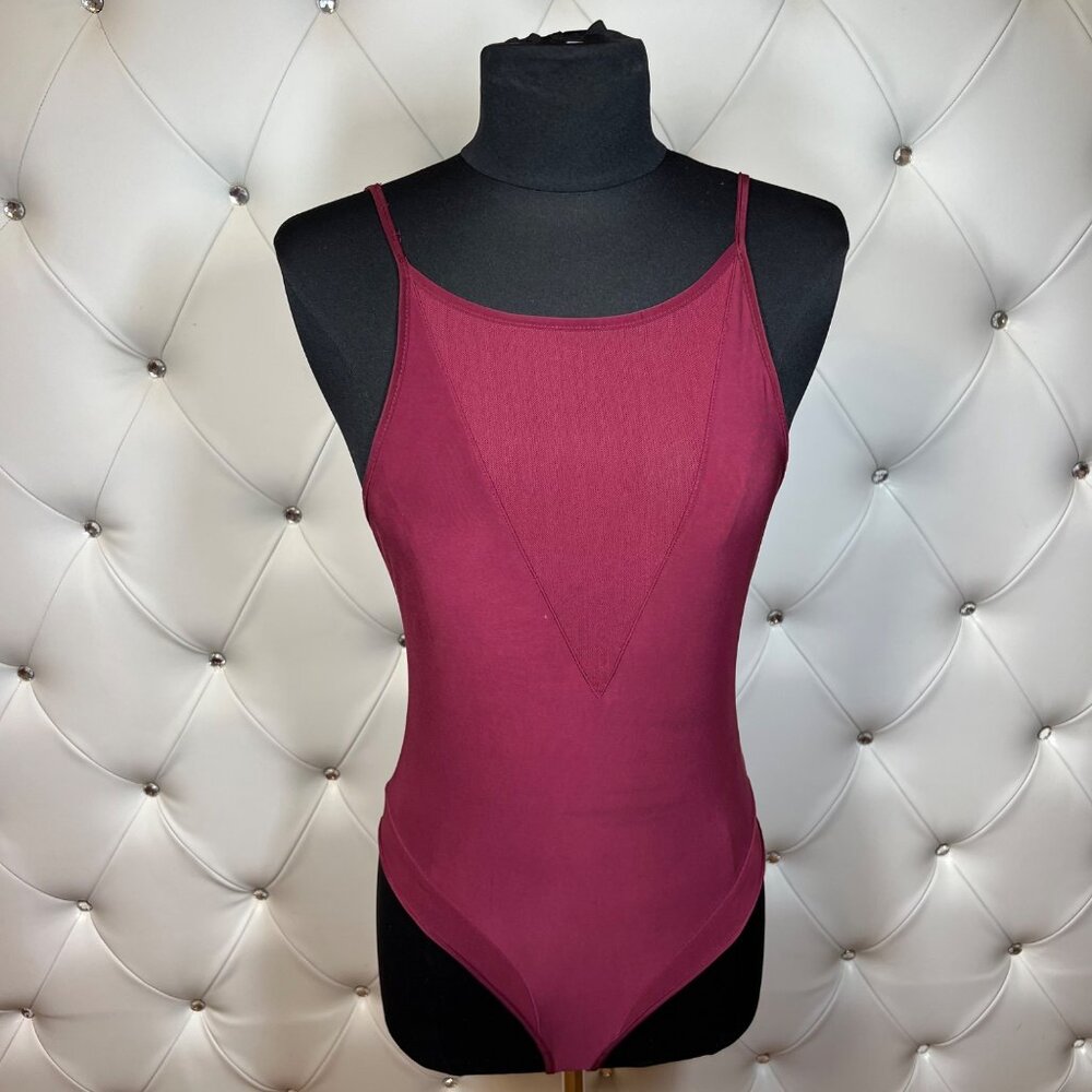 Forever 21 Burgundy Halter Bodysit Size L